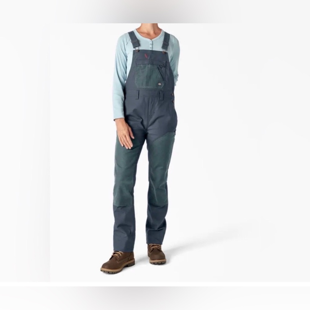 Dickies Women's Two-Tone Green & Dark Teal Overalls